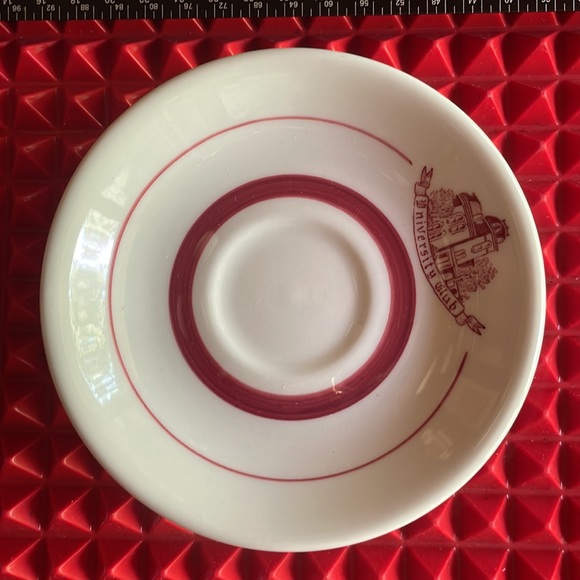 ANTIQUE “ UNIVERSITY CLUB “ HEAVY FOOD SERVICE GRADE TEACUP AND SAUCER - Picture 9 of 11
